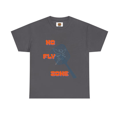 No Fly Zone T‑Shirt — Retro Mosquito Swatter Graphic Tee