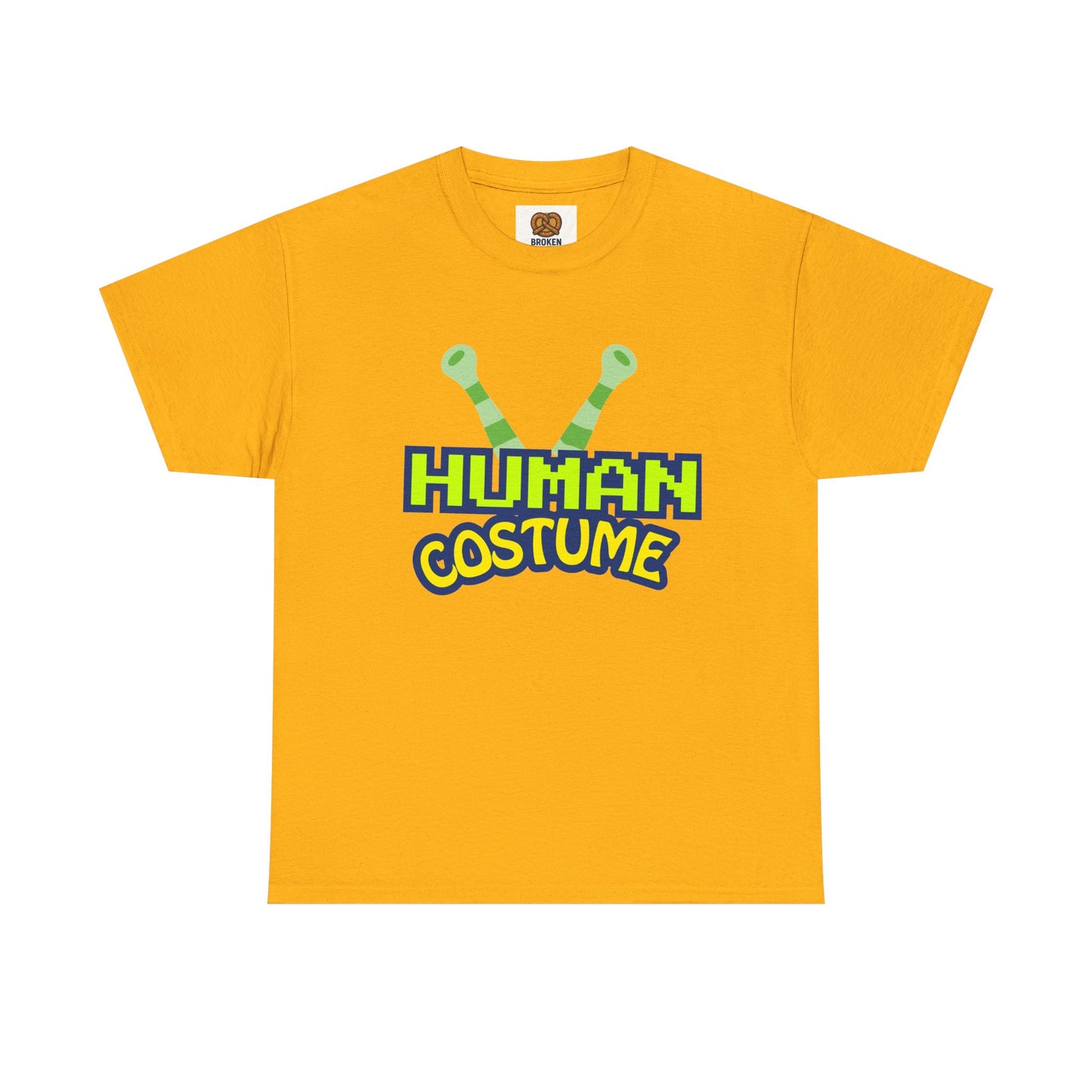 Alien Antenna "Human Costume" T‑Shirt — Funny Sci‑Fi Halloween Tee