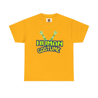 Alien Antenna "Human Costume" T‑Shirt — Funny Sci‑Fi Halloween Tee