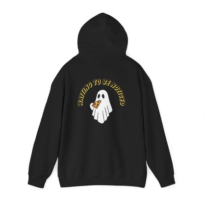 Ghost Eating Pizza Hoodie — Walking Is Overrated Graphic Sweatshirt