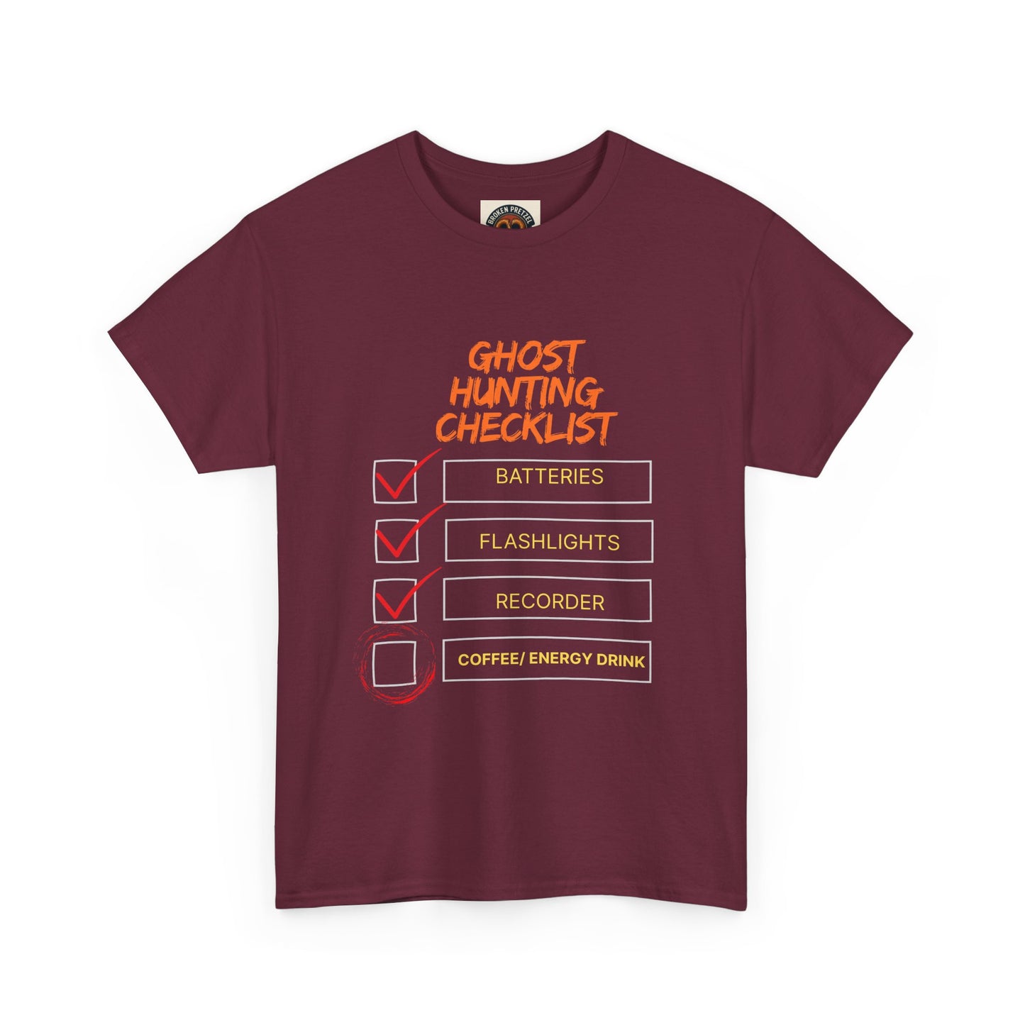 Ghost Hunting Checklist T-Shirt — Paranormal Investigator Tee