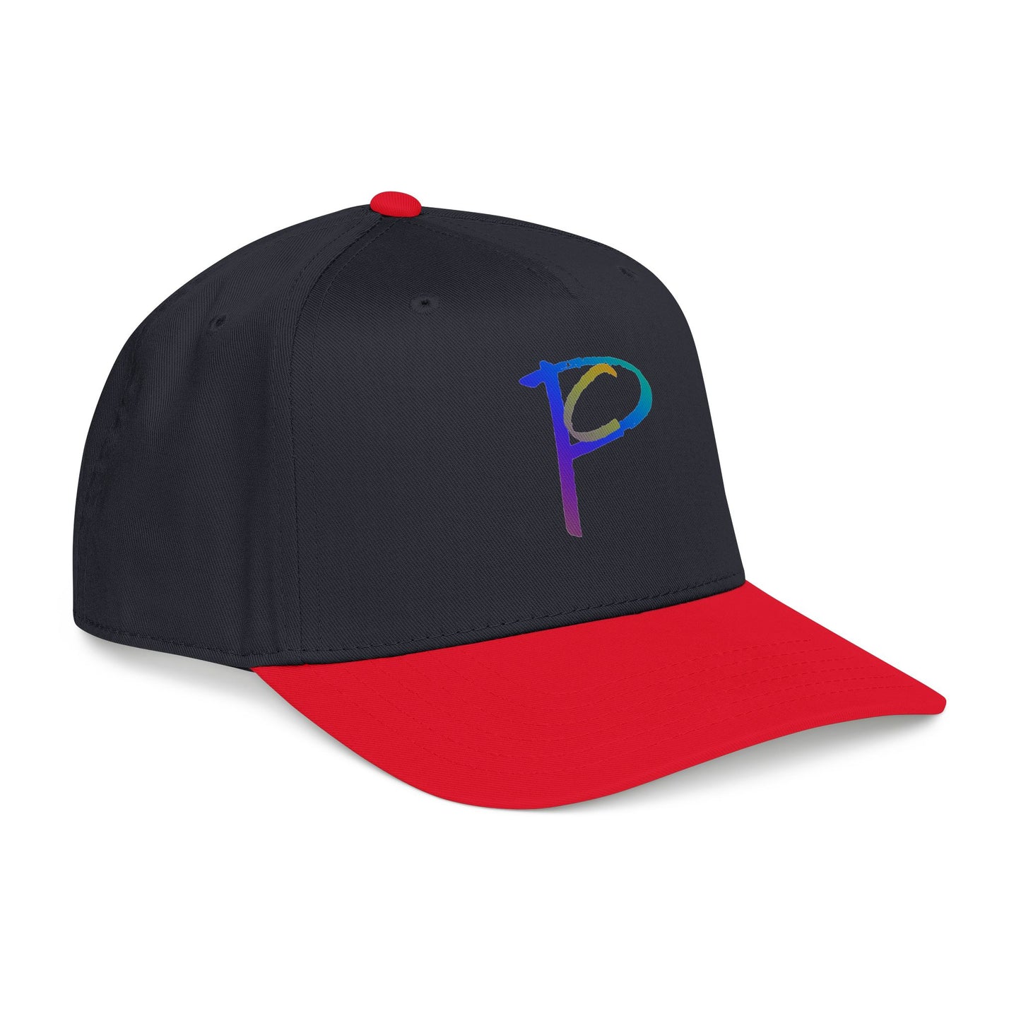 P Rainbow Gradient 'P' Embroidered Baseball Cap