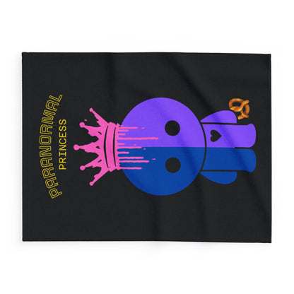Paranormal Princess Arctic Fleece Blanket — Cute Goth Ghost Crown Throw