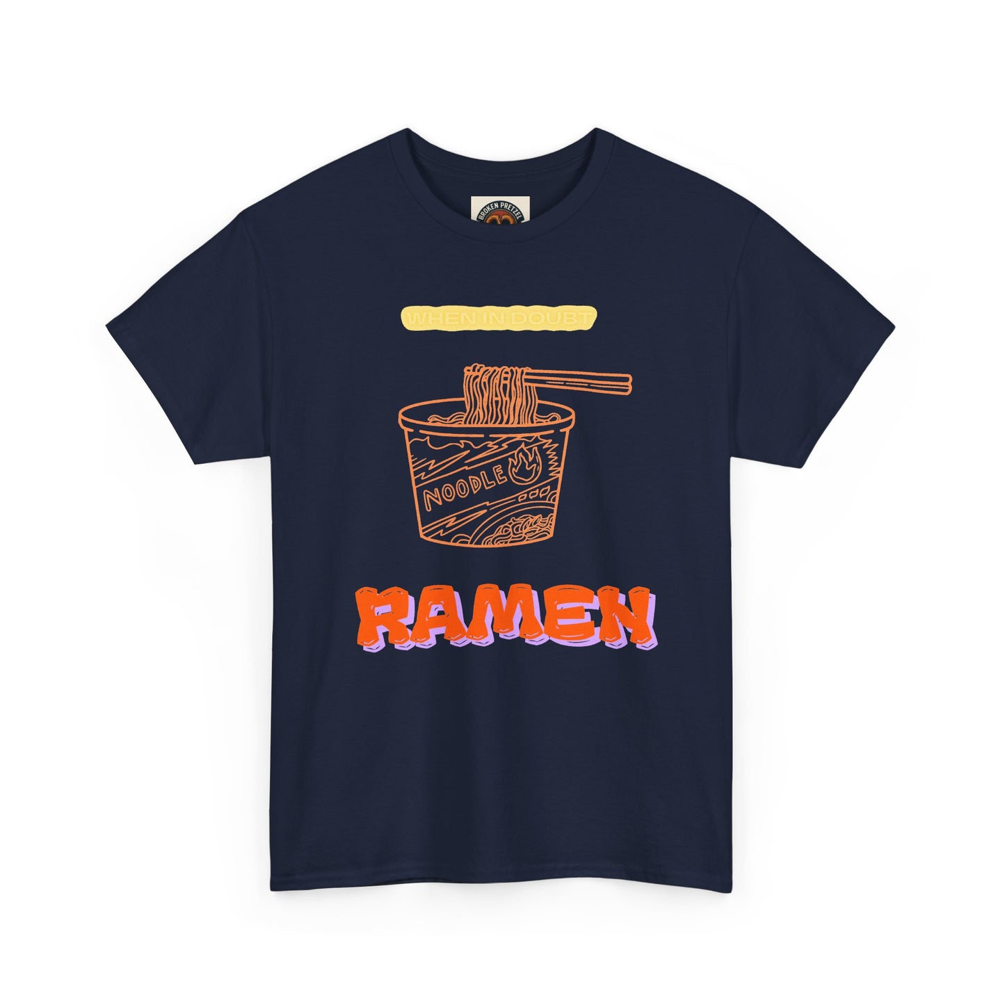 Ramen Cup Graphic Tee – Retro Noodle Illustration Casual T-Shirt