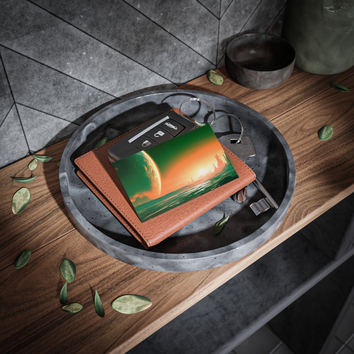 Sci‑Fi Landscape Business Cards — Futuristic Planet Sunset Design