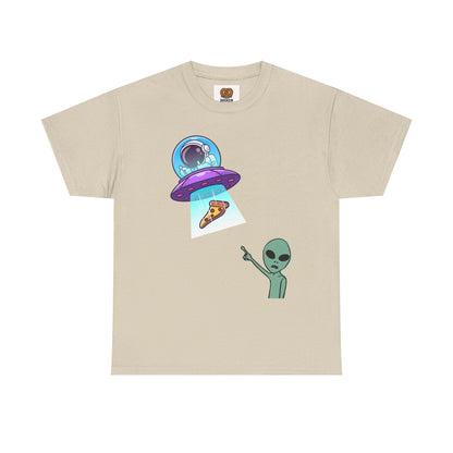 Alien Abduction Pizza T‑Shirt — Funny UFO Graphic Tee