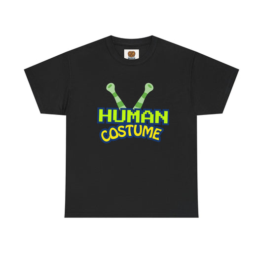 Alien Antenna "Human Costume" T‑Shirt — Funny Sci‑Fi Halloween Tee