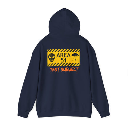 Area 51 Test Subject Hoodie — Alien Graphic Hooded Sweatshirt