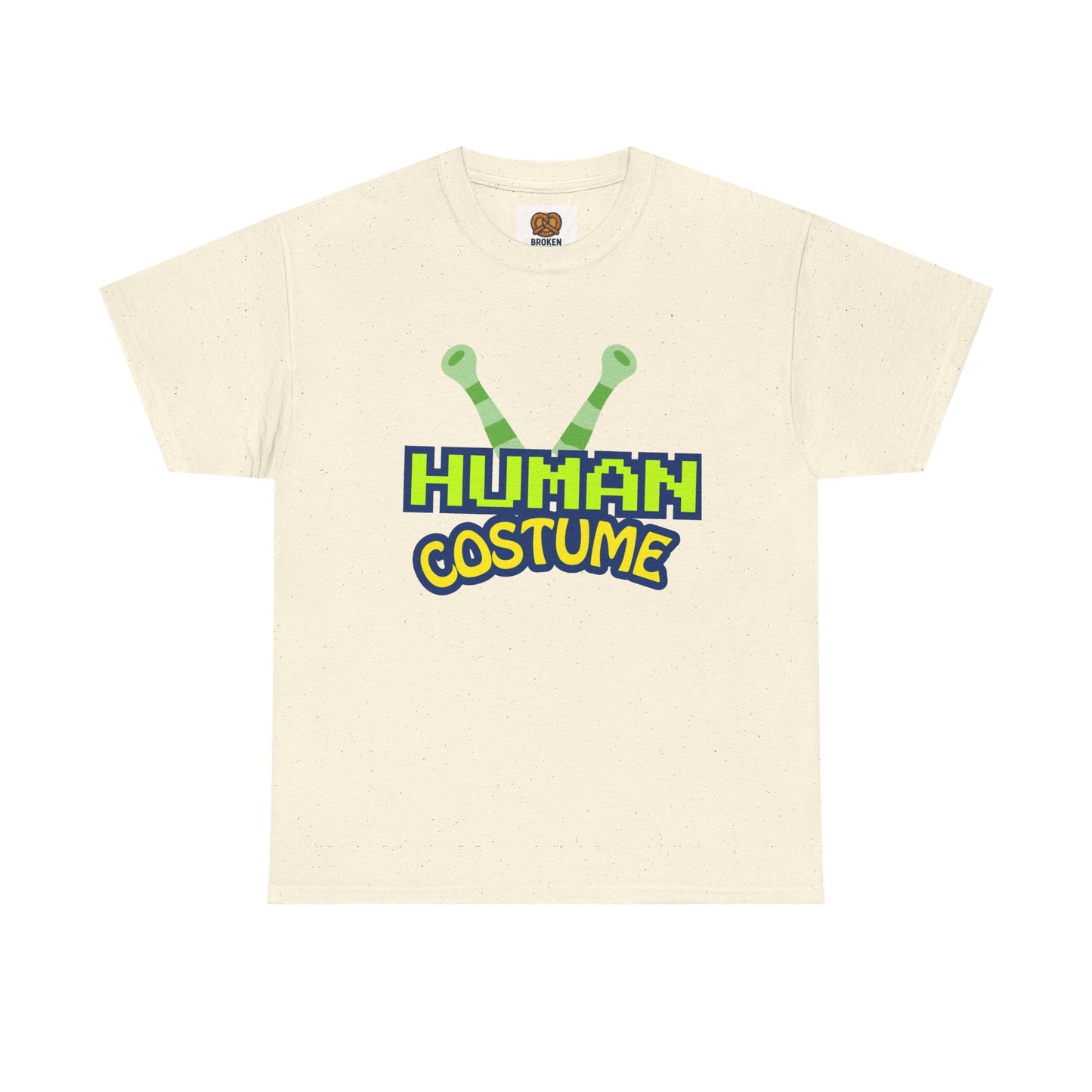 Alien Antenna "Human Costume" T‑Shirt — Funny Sci‑Fi Halloween Tee