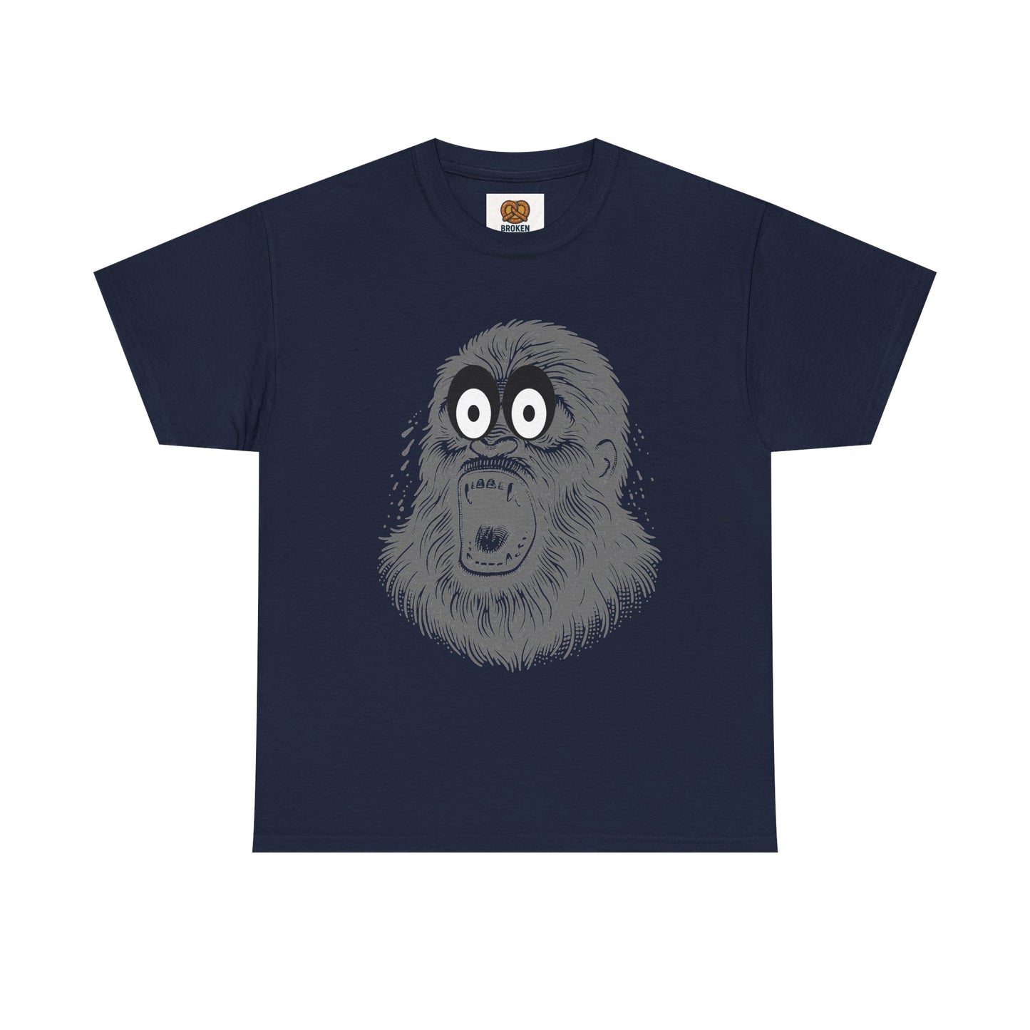 Screaming Ape Graphic Tee — Retro Monochrome Primate Design