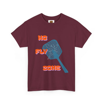 No Fly Zone T‑Shirt — Retro Mosquito Swatter Graphic Tee