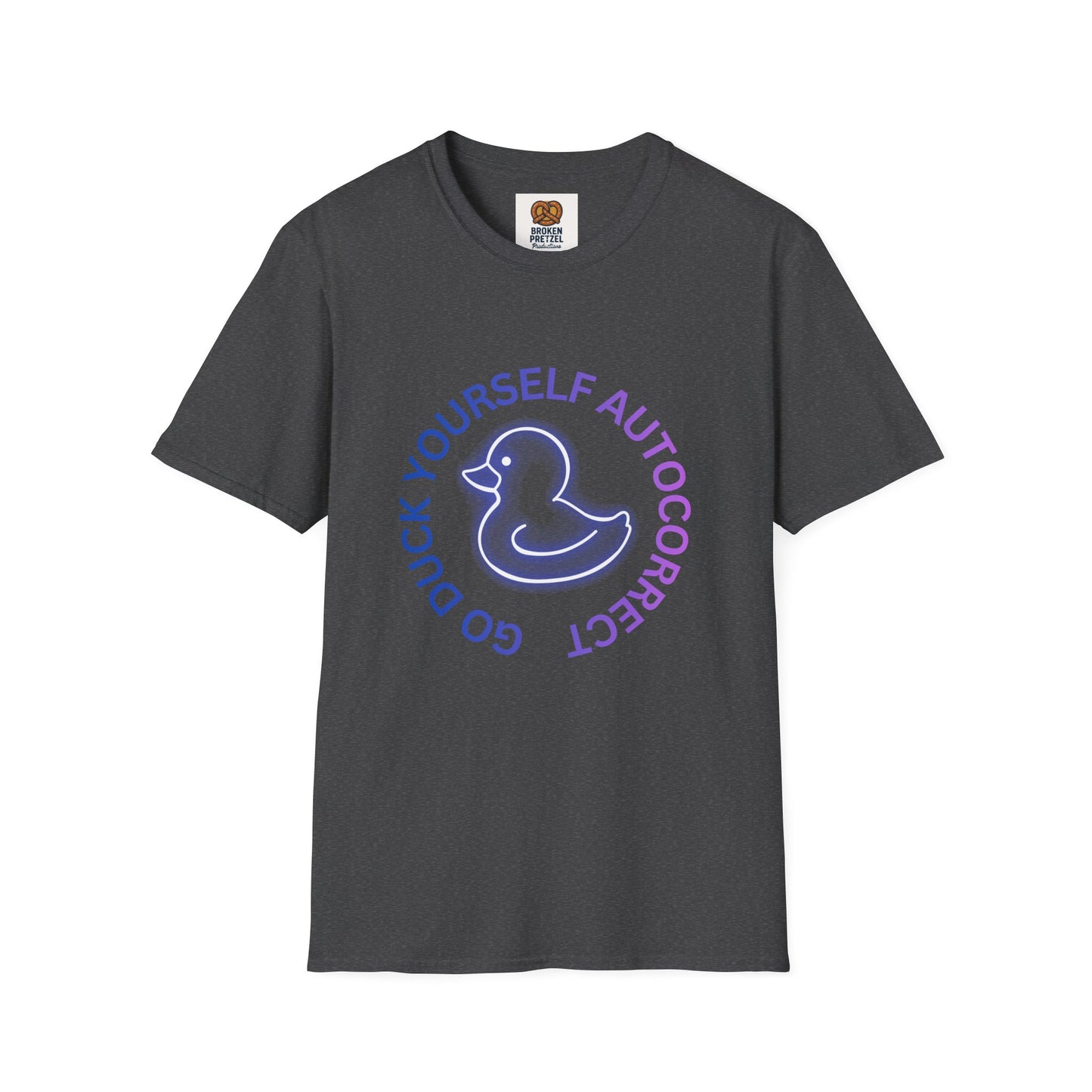 Duck Rubber Duck Graphic Tee — "Go Duck Yourself Autocorrect" Funny Pastel T-Shirt