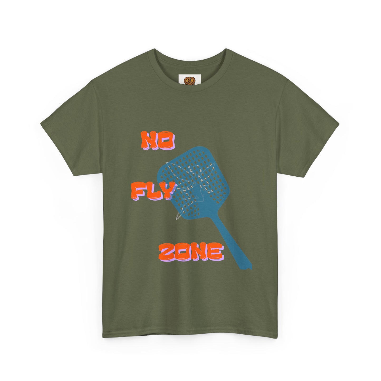 No Fly Zone T‑Shirt — Retro Mosquito Swatter Graphic Tee