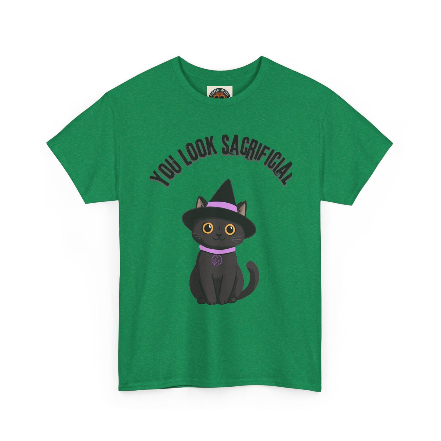 You Look Sacrificial Black Cat Halloween T-Shirt — Cute Witch Cat Tee for Halloween