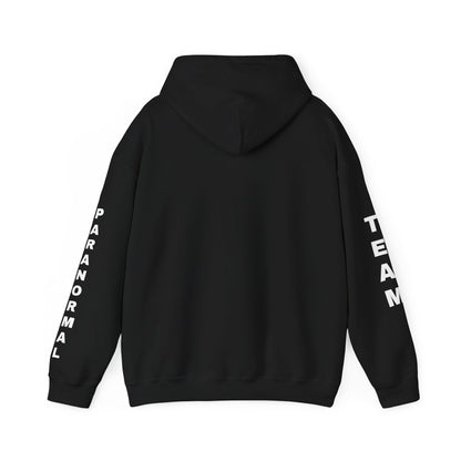Paranormal Team Hoodie – Black Sleeve Print Hooded Sweatshirt