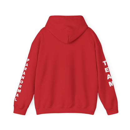 Paranormal Team Hoodie – Black Sleeve Print Hooded Sweatshirt