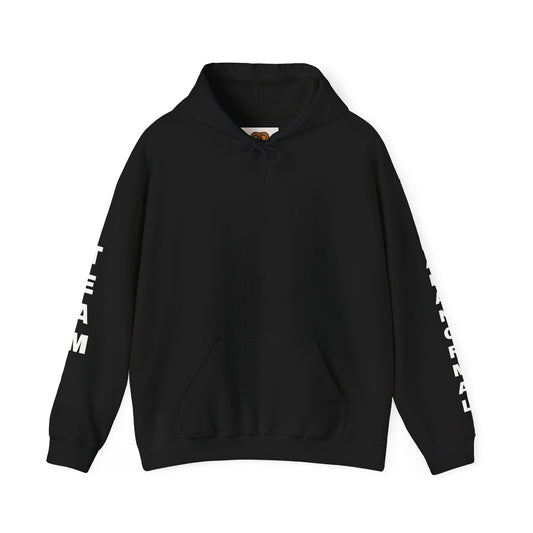 Paranormal Team Hoodie – Black Sleeve Print Hooded Sweatshirt