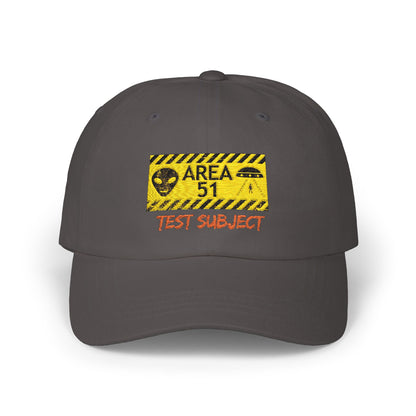 Area 51 'Test Subject' Dad Cap – Alien Warning Embroidered Hat