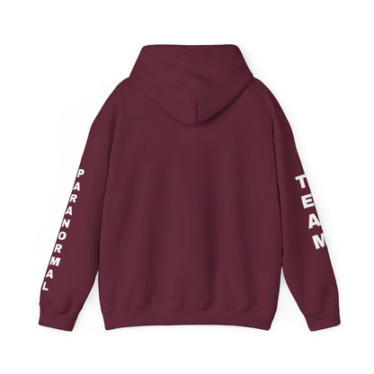 Paranormal Team Hoodie – Black Sleeve Print Hooded Sweatshirt