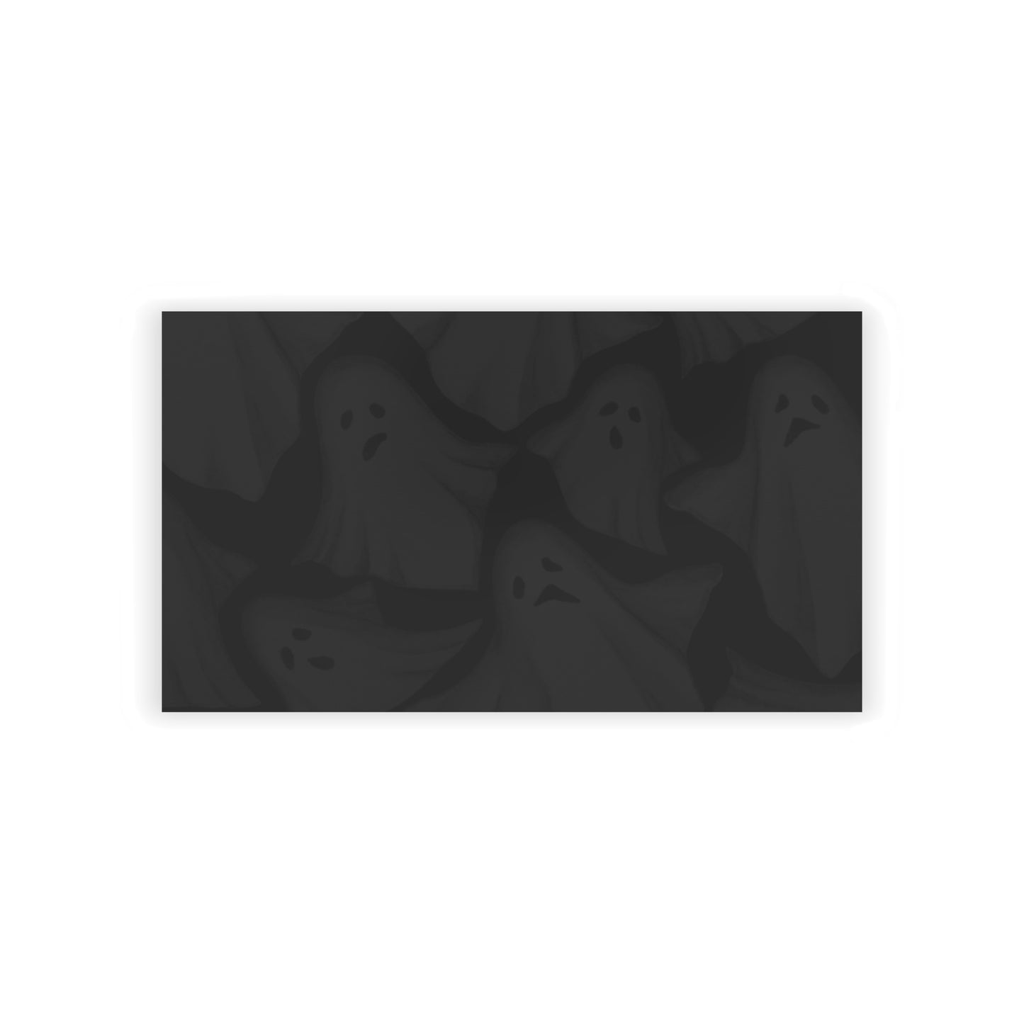 Ghost Pattern Business Cards — Dark Halloween Networking Cards