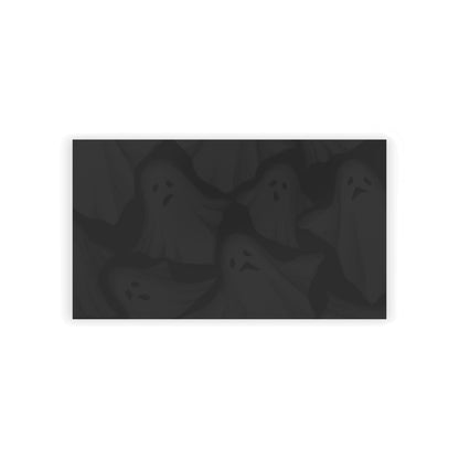 Ghost Pattern Business Cards — Dark Halloween Networking Cards