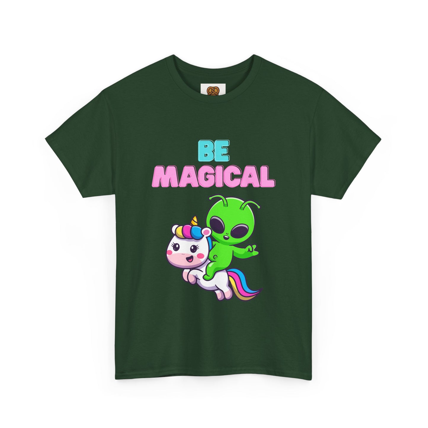 Be Magical Alien Riding Unicorn T-Shirt — Cute Kawaii Graphic Tee