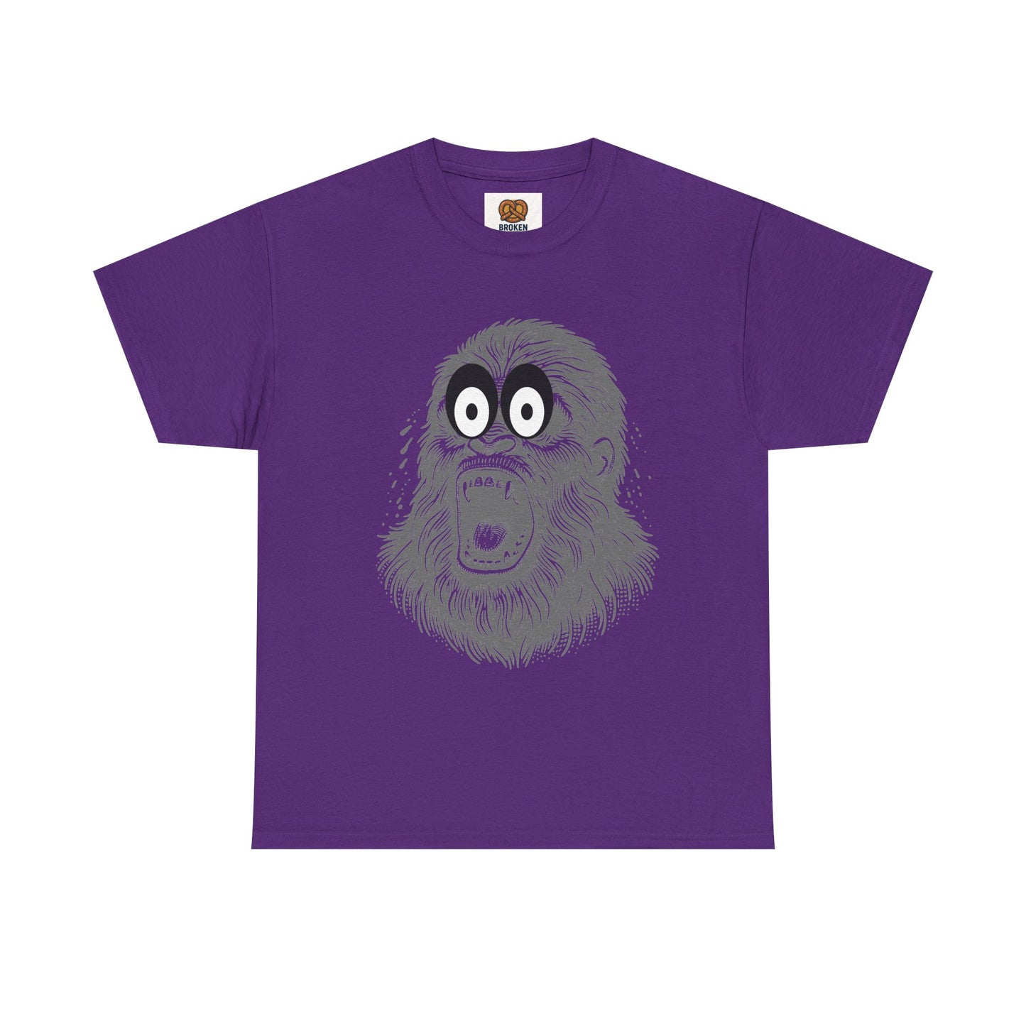 Screaming Ape Graphic Tee — Retro Monochrome Primate Design