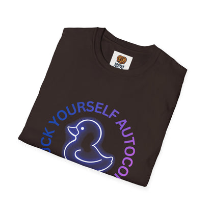 Duck Rubber Duck Graphic Tee — "Go Duck Yourself Autocorrect" Funny Pastel T-Shirt
