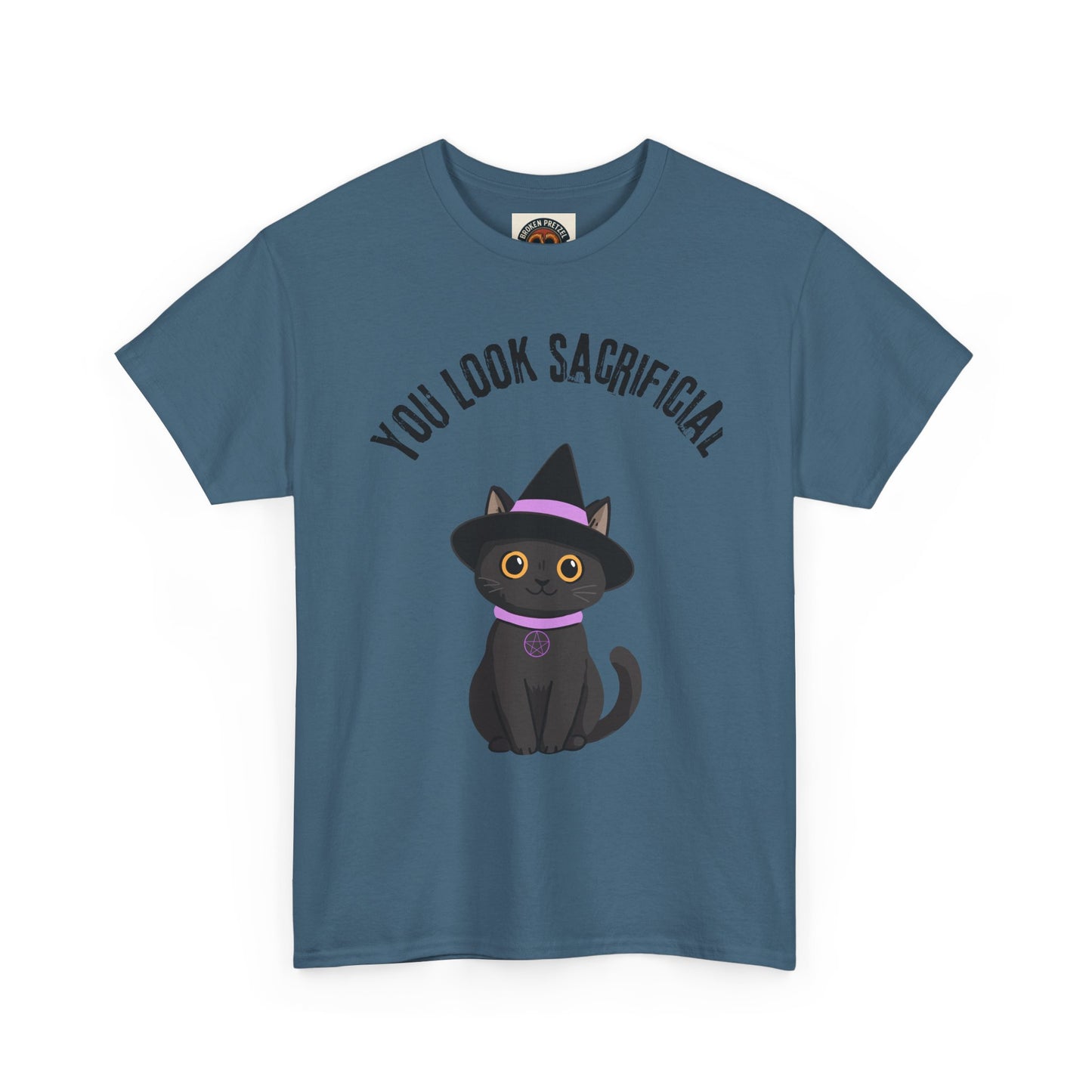 You Look Sacrificial Black Cat Halloween T-Shirt — Cute Witch Cat Tee for Halloween