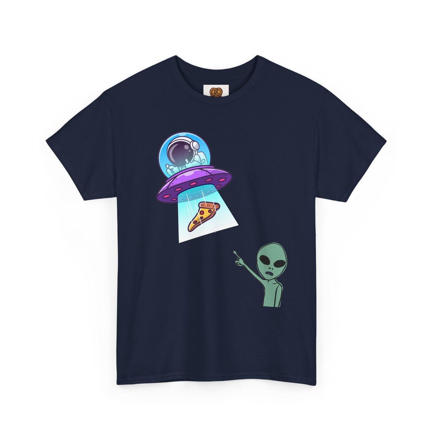 Alien Abduction Pizza T‑Shirt — Funny UFO Graphic Tee