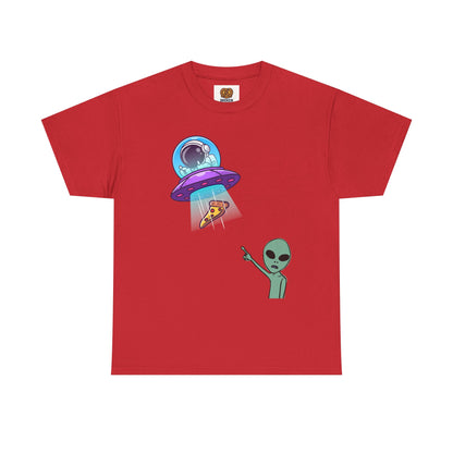 Alien Abduction Pizza T‑Shirt — Funny UFO Graphic Tee