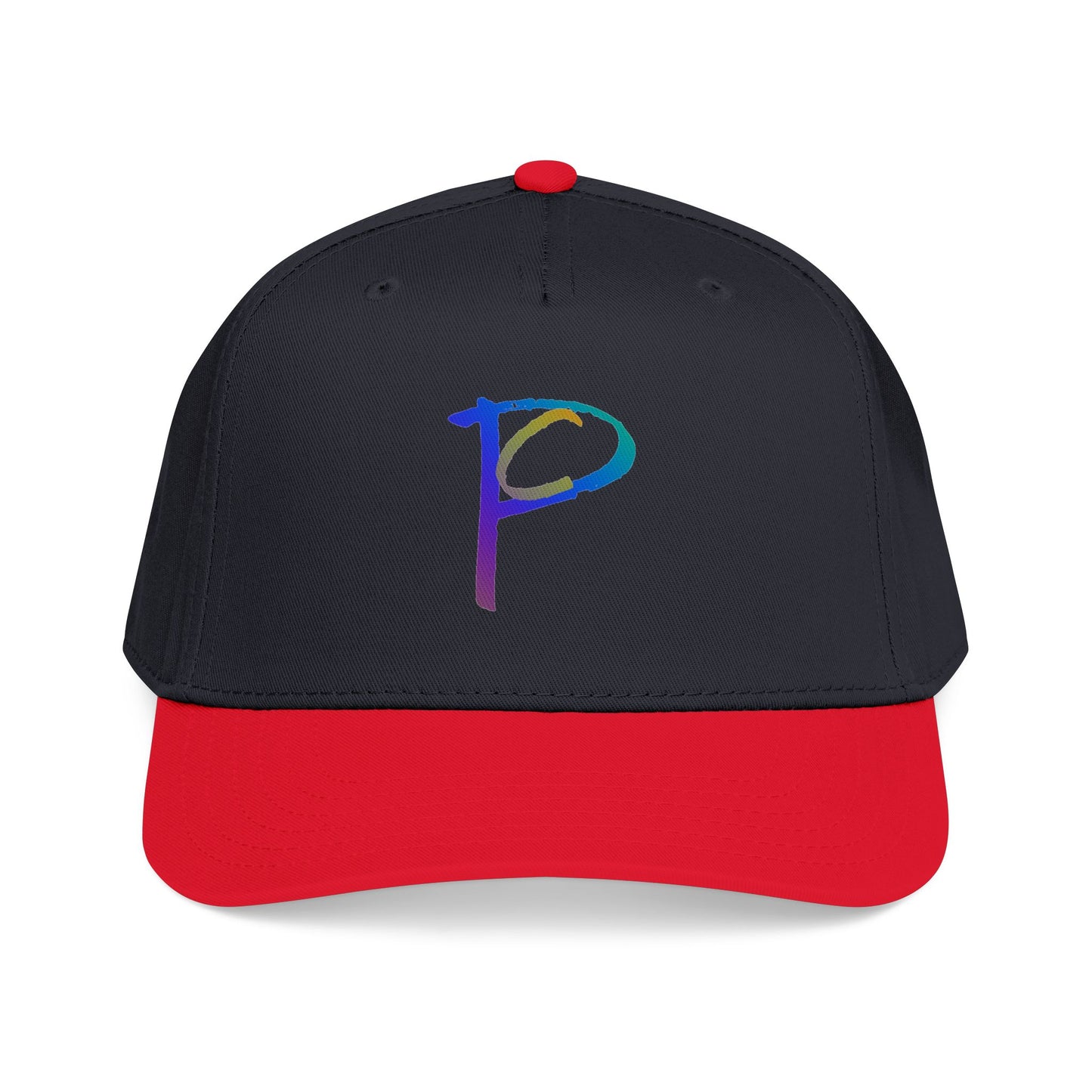 P Rainbow Gradient 'P' Embroidered Baseball Cap