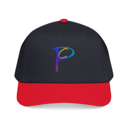 P Rainbow Gradient 'P' Embroidered Baseball Cap