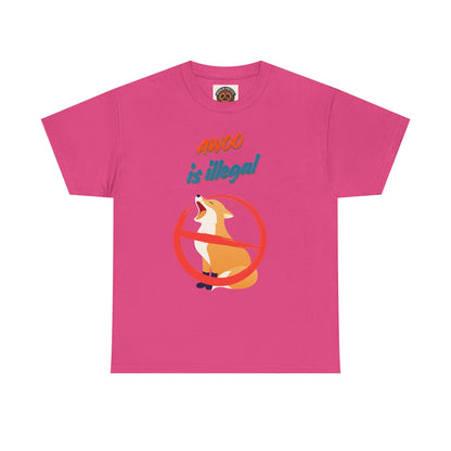 Graphic Tee — "Awoo Is Illegal" Corgi Protest Shirt