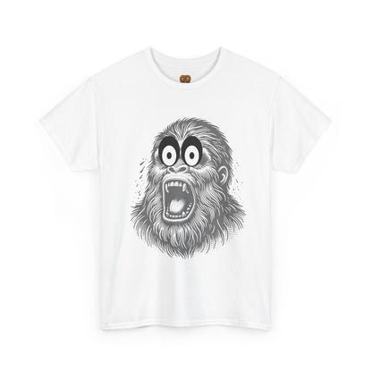 Screaming Ape Graphic Tee — Retro Monochrome Primate Design