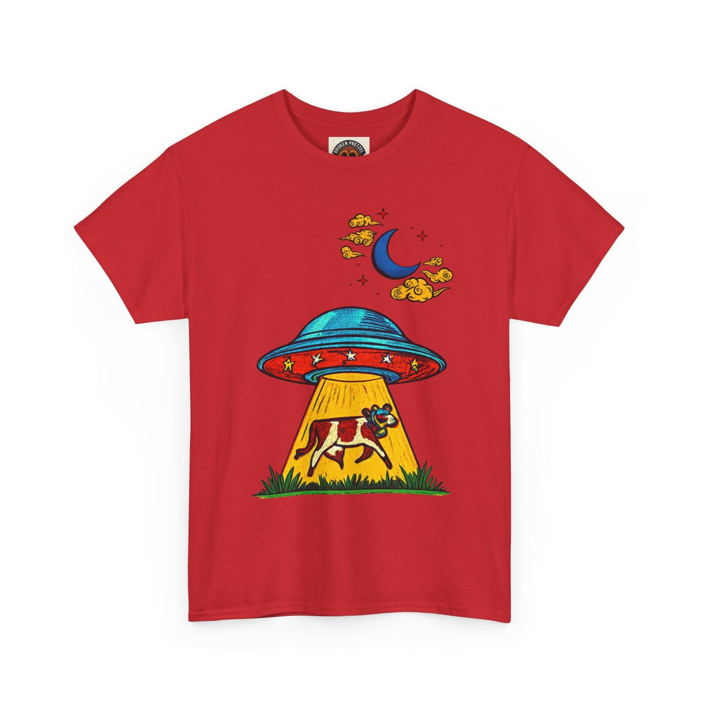 Alien UFO Cow Abduction T-Shirt
