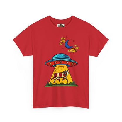 Alien UFO Cow Abduction T-Shirt