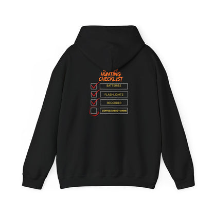 Hunting Checklist Hoodie — Funny Ghost Hunt Crewneck Sweatshirt