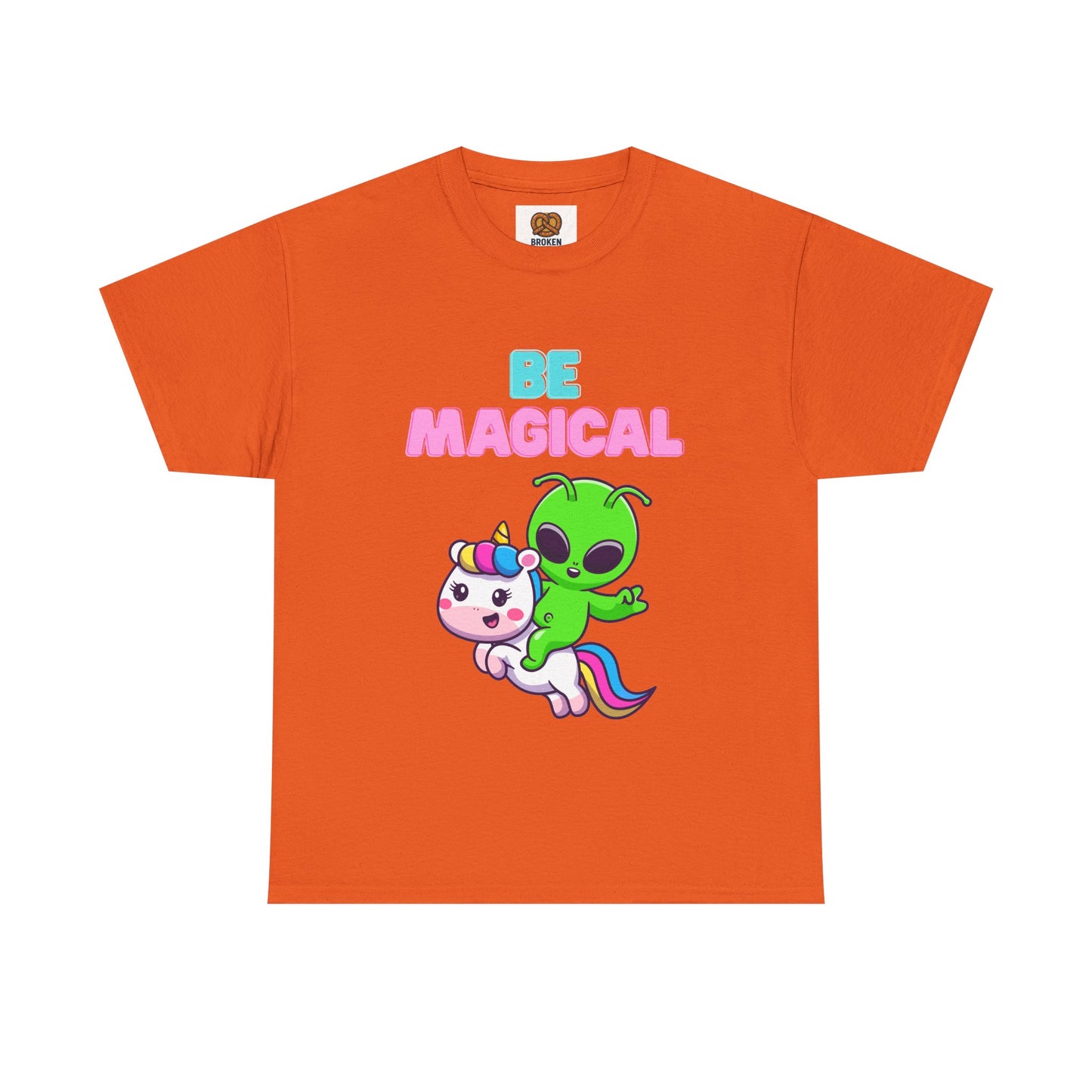 Be Magical Alien Riding Unicorn T-Shirt — Cute Kawaii Graphic Tee