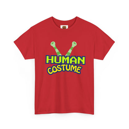 Alien Antenna "Human Costume" T‑Shirt — Funny Sci‑Fi Halloween Tee