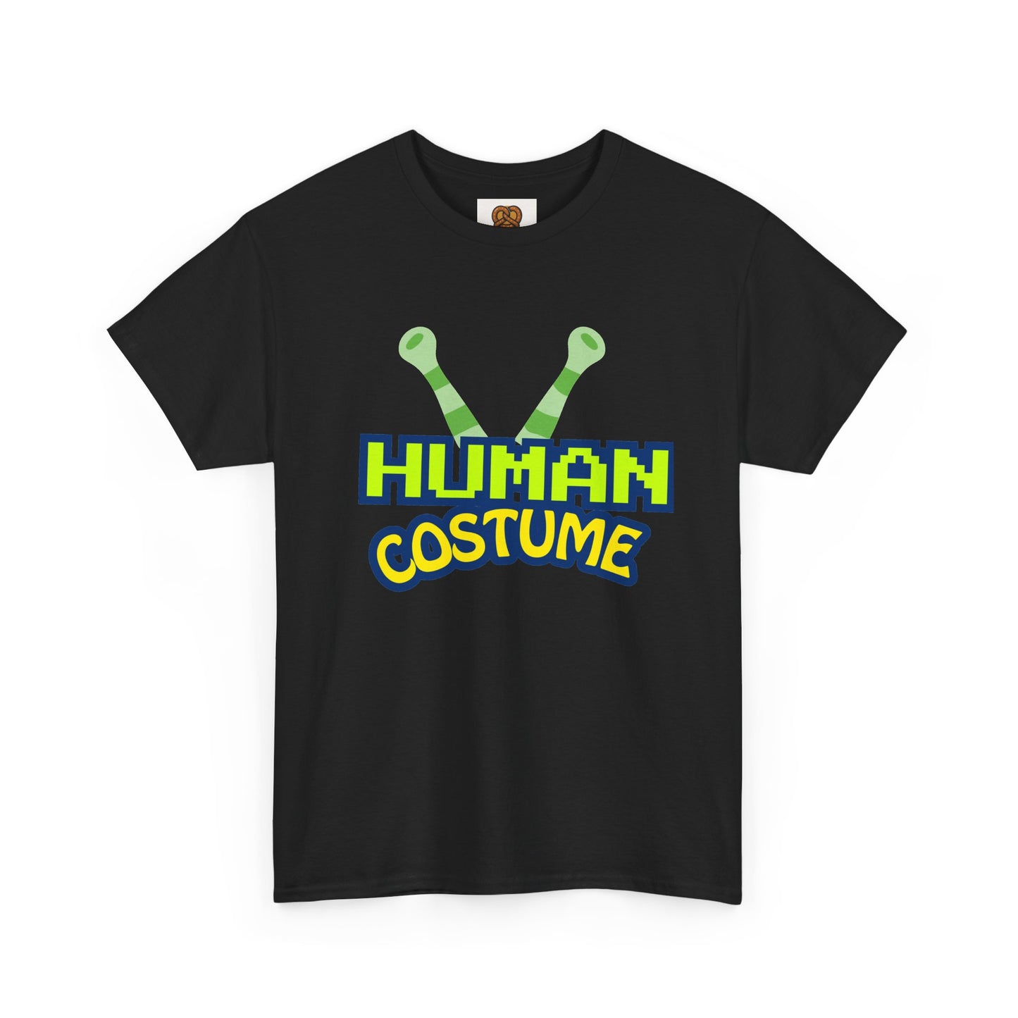 Alien Antenna "Human Costume" T‑Shirt — Funny Sci‑Fi Halloween Tee