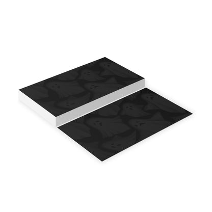 Ghost Pattern Business Cards — Dark Halloween Networking Cards