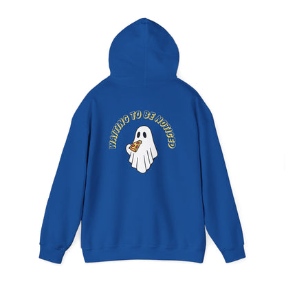 Ghost Eating Pizza Hoodie — Walking Is Overrated Graphic Sweatshirt