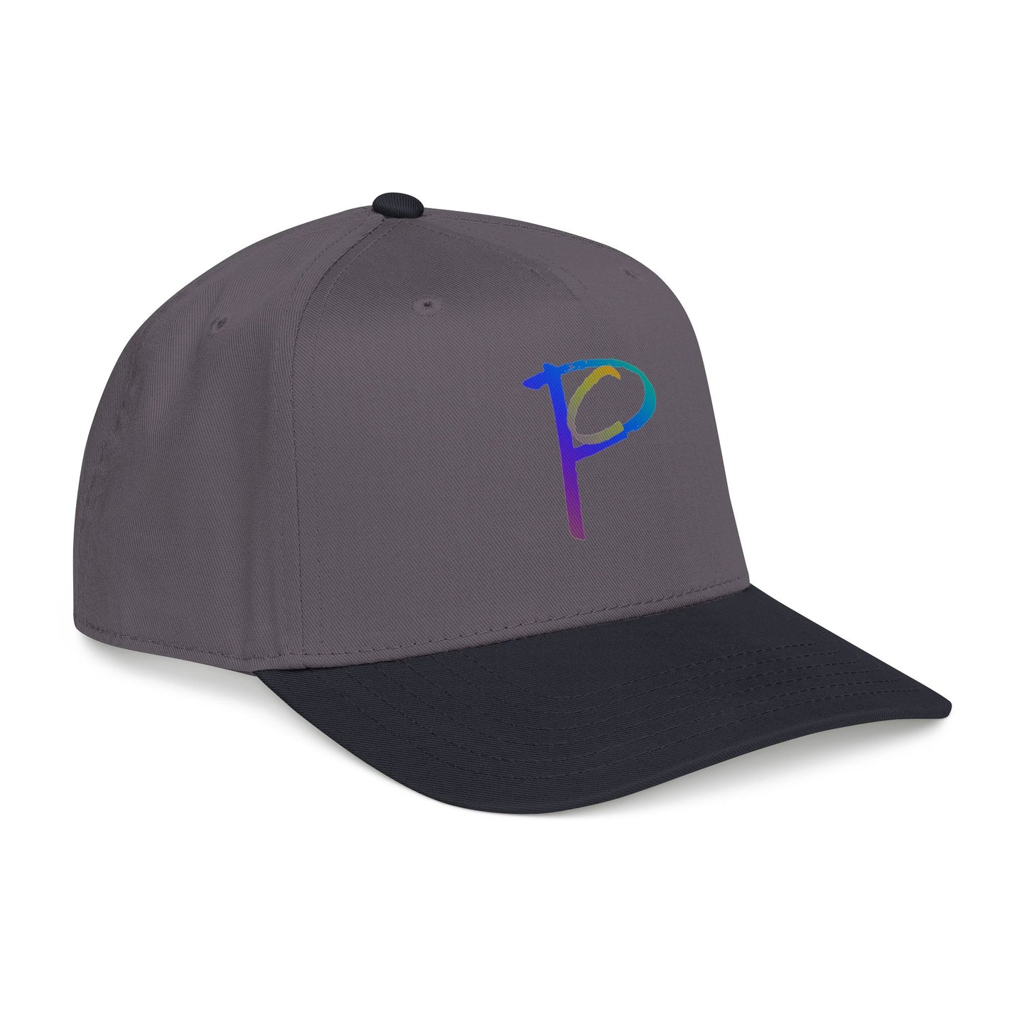 P Rainbow Gradient 'P' Embroidered Baseball Cap