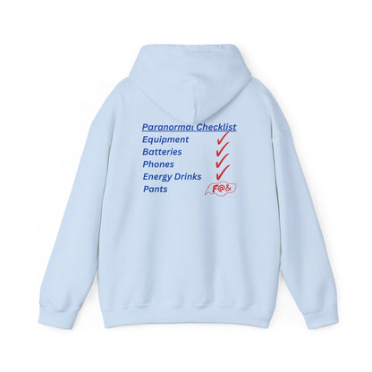 Paranormal Checklist Hoodie — Ghost Hunter Hooded Sweatshirt