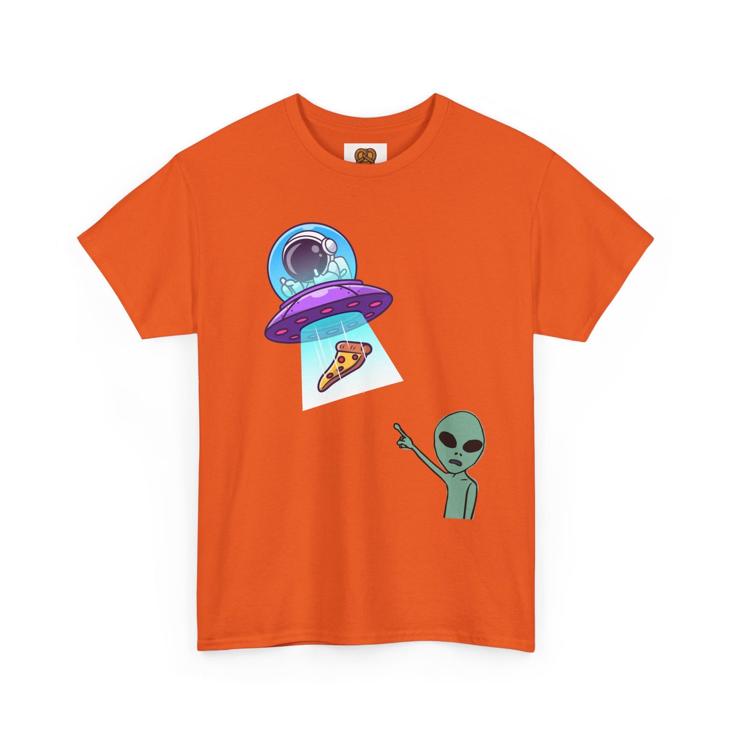 Alien Abduction Pizza T‑Shirt — Funny UFO Graphic Tee