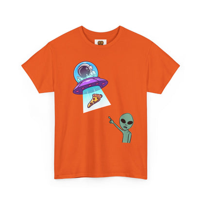 Alien Abduction Pizza T‑Shirt — Funny UFO Graphic Tee