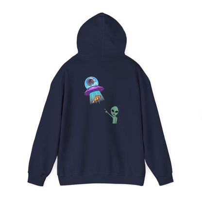 Alien UFO Hoodie — Cute Alien Abduction Graphic Pullover