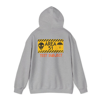Area 51 Test Subject Hoodie — Alien Graphic Hooded Sweatshirt