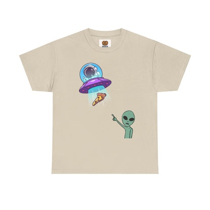 Alien Abduction Pizza T‑Shirt — Funny UFO Graphic Tee
